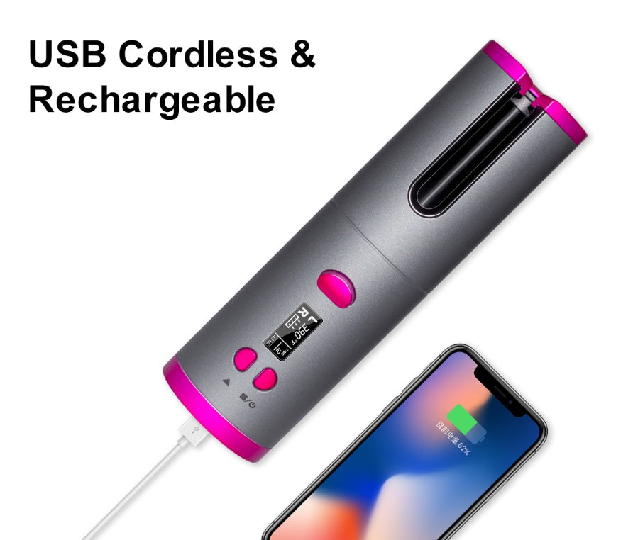 USB Curling Iron Wireless Multifunctional Charging Curler