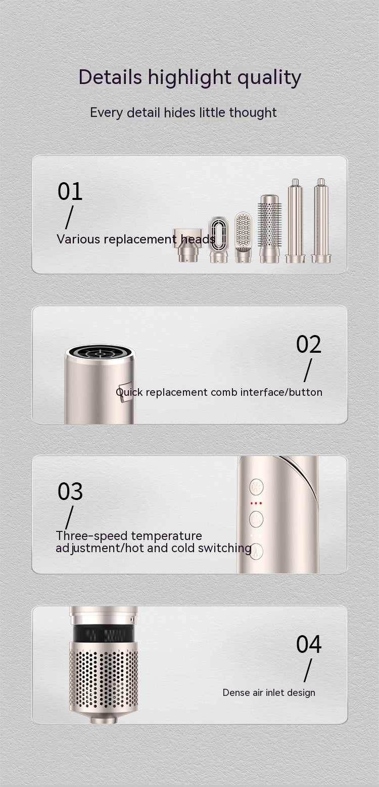Six-in-one Hot Air Comb Folding Multifunctional