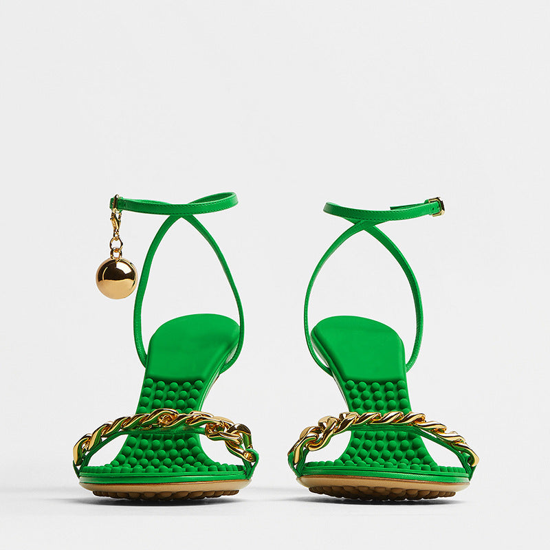 Round Toe Buckle Sandals