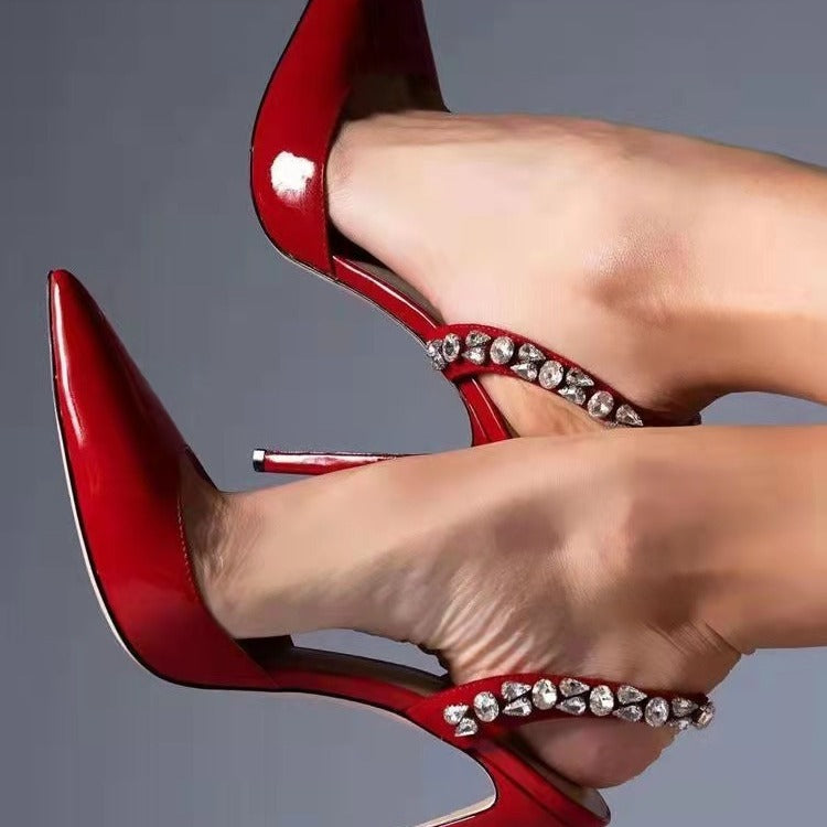 Rhinestone Side Pumps