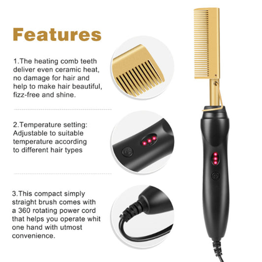 Electric Straight Hair Curling Comb