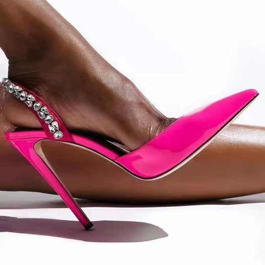 Rhinestone Side Pumps