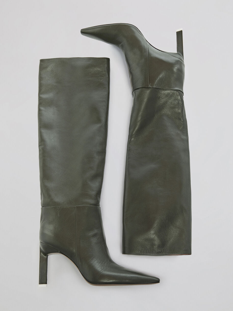 Square Head High Boots