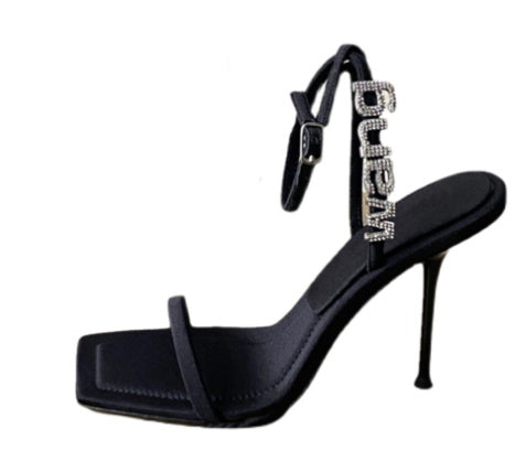Wng Square Toe Stiletto Heels