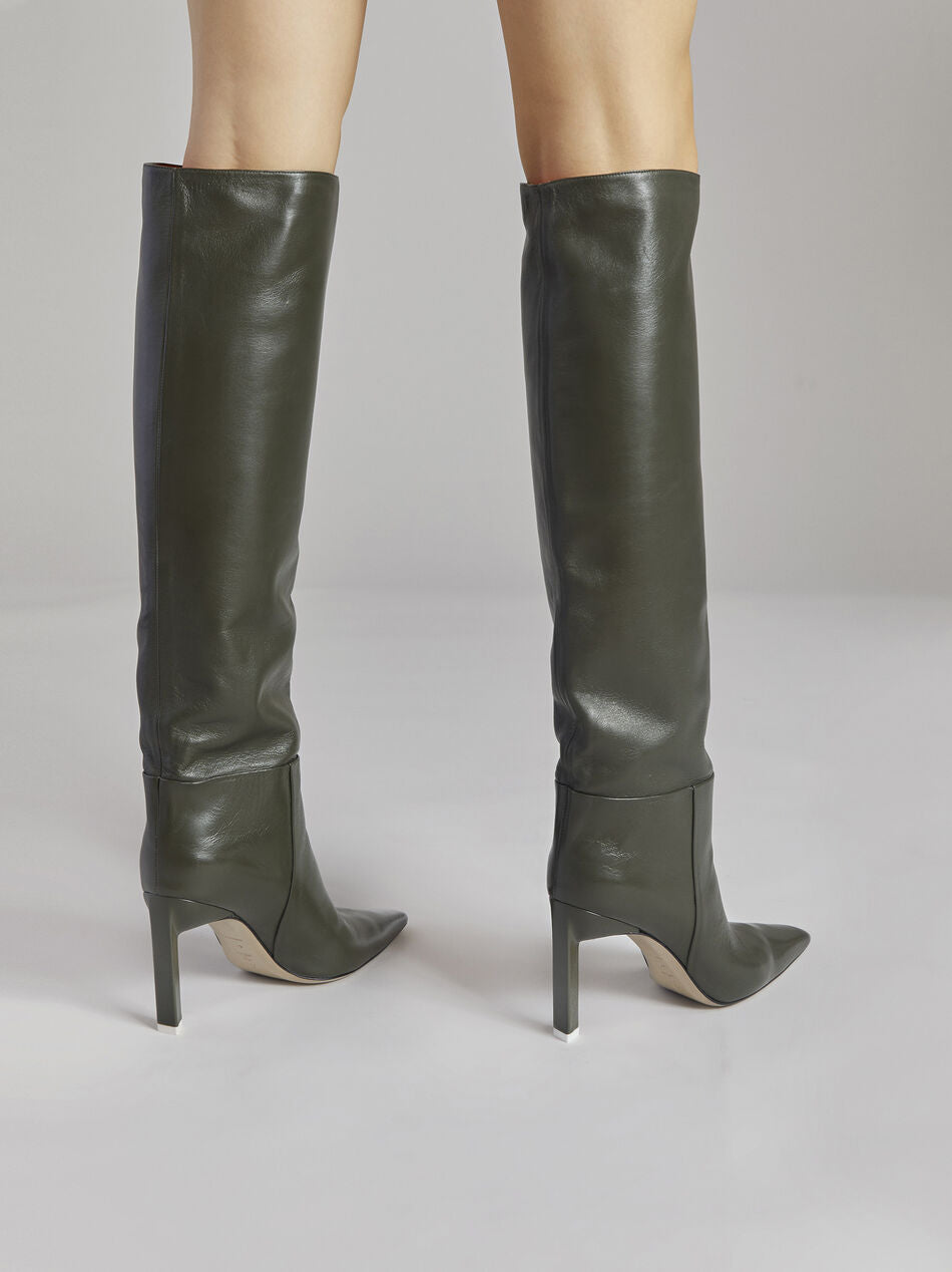 Square Head High Boots