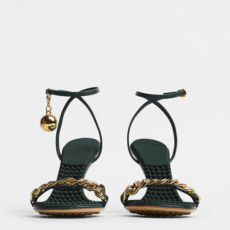 Round Toe Buckle Sandals