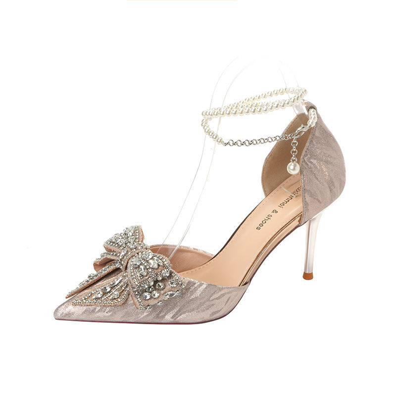 Rhinestone Bow Pearl