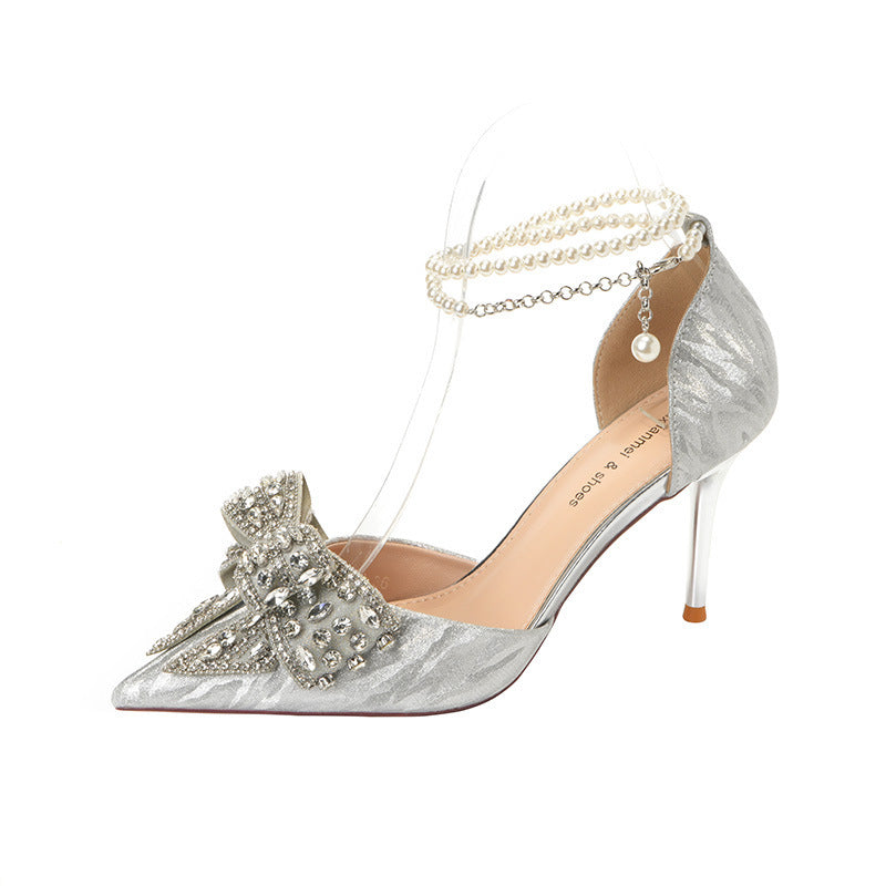 Rhinestone Bow Pearl