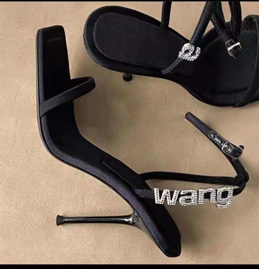 Wng Square Toe Stiletto Heels