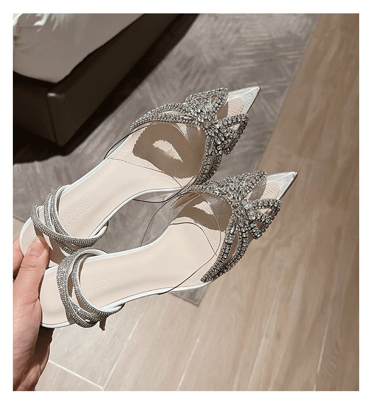 Crystal Butterfly Pumps