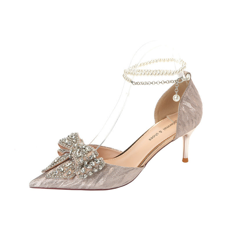 Rhinestone Bow Pearl