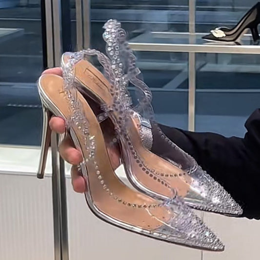 Rhinestone Stiletto Heel Pumps