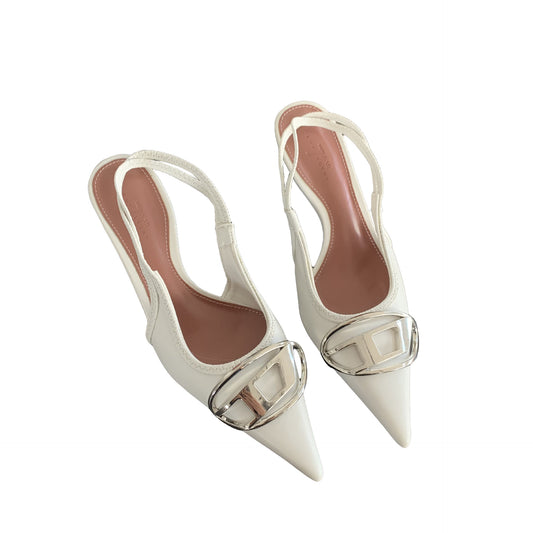 Shallow Back Slim Heel Pointed Heels