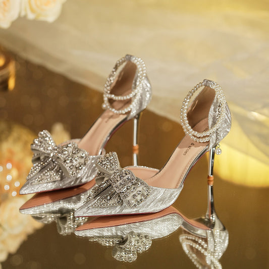 Rhinestone Bow Pearl