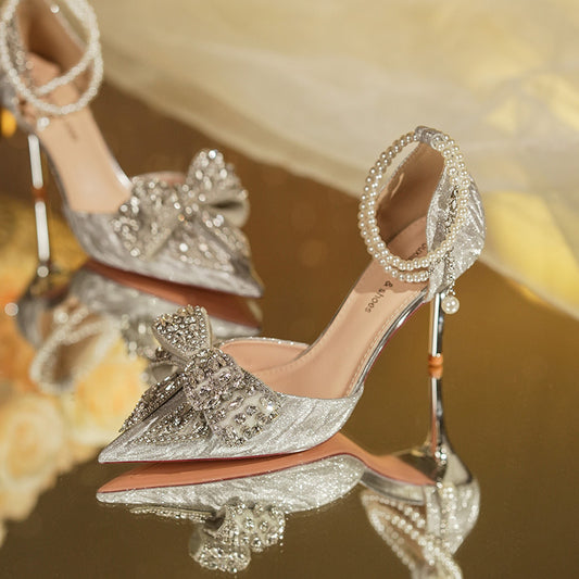 Rhinestone Bow Pearl