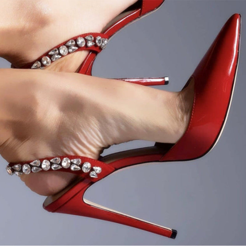 Rhinestone Side Pumps